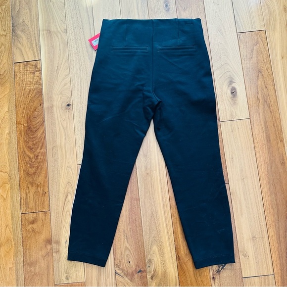 Spanx Nwt  The Perfect Pant Ankle Skinny Black White Piped Pants Size M Petite - Picture 5 of 5
